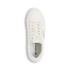 Sneakers da donna beige Soprani Sport con dettagli oro