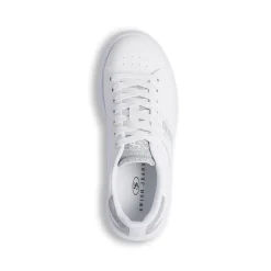Sneakers da donna bianche con dettagli argento glitter Swish Jeans