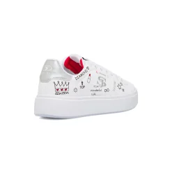 Sneakers da donna bianche con stampe Swish Jeans