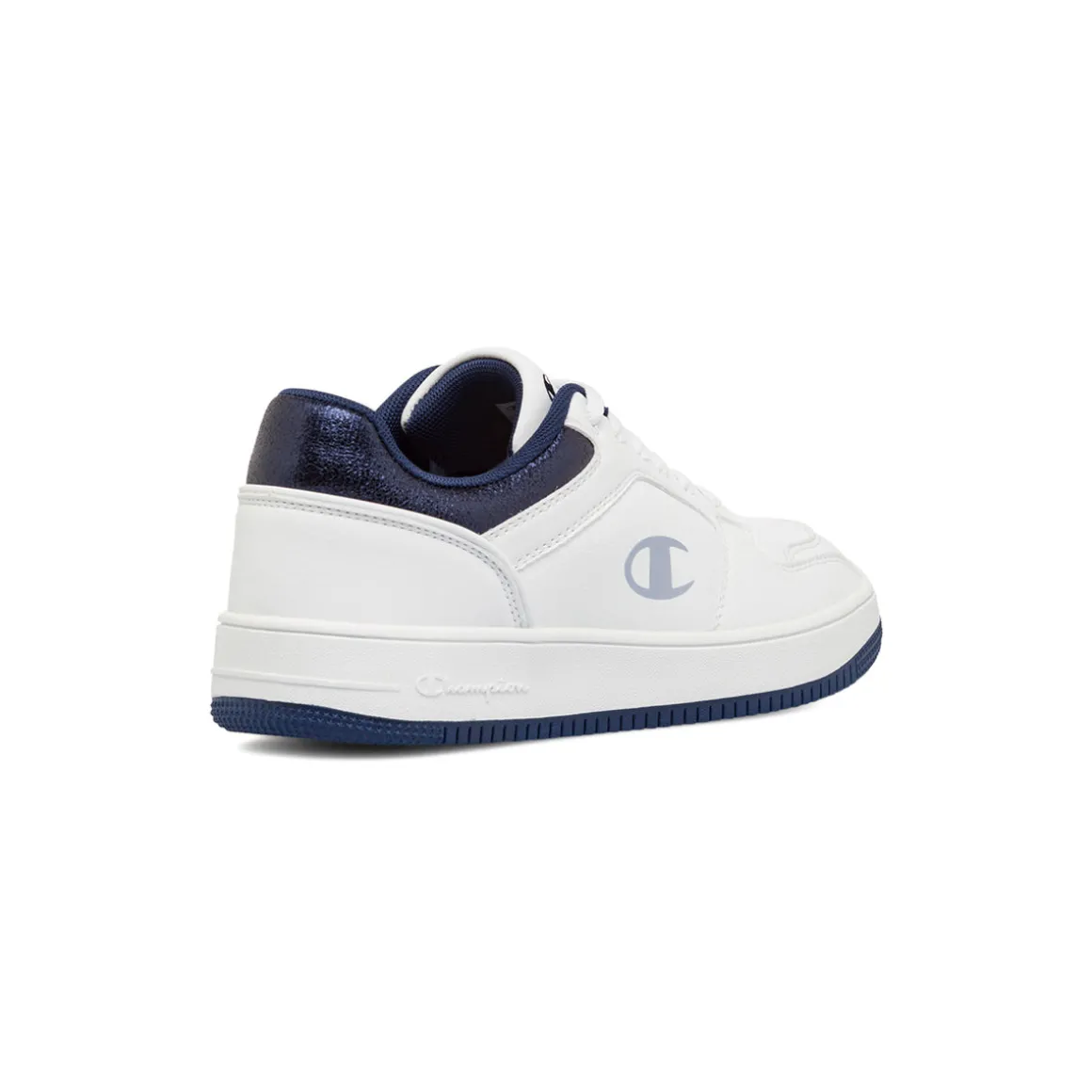 Sneakers da donna bianche e blu con logo Champion Low Foil