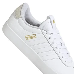 Sneakers da donna bianche con dettagli effetto scamosciato adidas VL Court 3.0