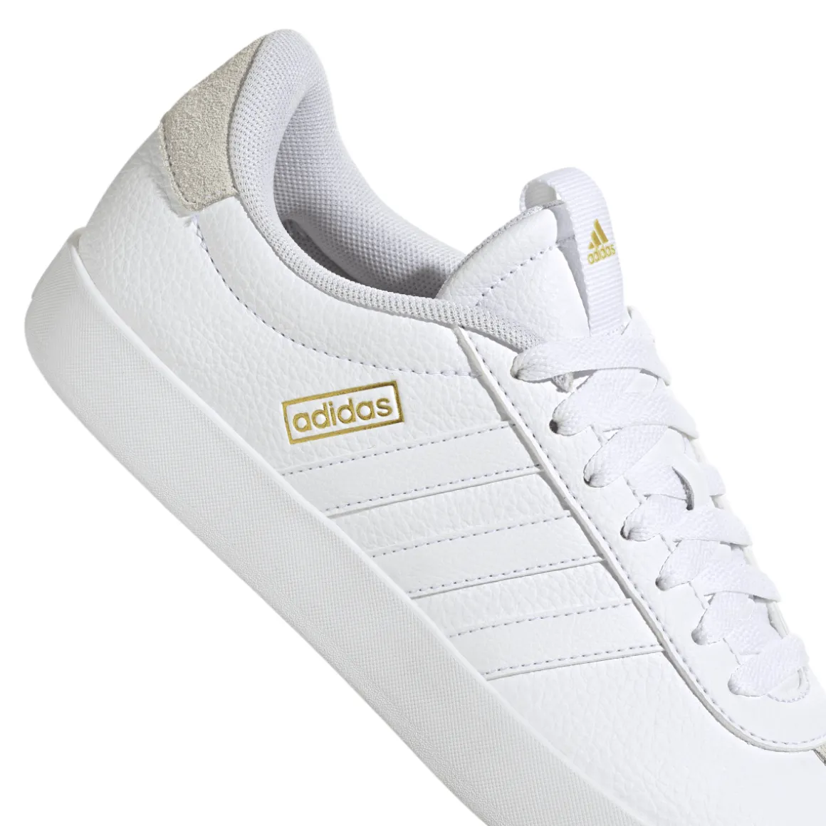 Sneakers da donna bianche con dettagli effetto scamosciato adidas VL Court 3.0