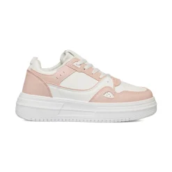 Sneakers da donna bianche e rosa Lora Ferres con suola platform