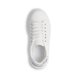 Sneakers da donna bianche Lora Ferres con dettagli argento e suola platform