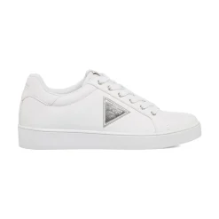 Sneakers da donna bianche Soprani Sport con dettagli argento
