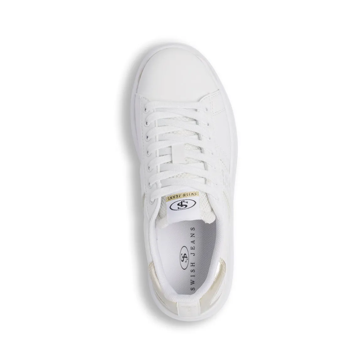 Sneakers da Donna bianche con dettagli oro Swish Jeans