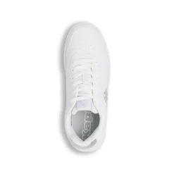 Sneakers da Donna Bianche con Lacci e Logo Laterale Tono su Tono Kappa