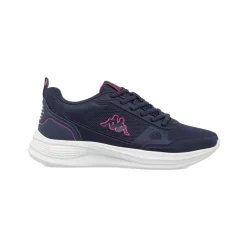 Sneakers da Donna Blu con Dettagli Fucsia e Suola Bianca Kappa