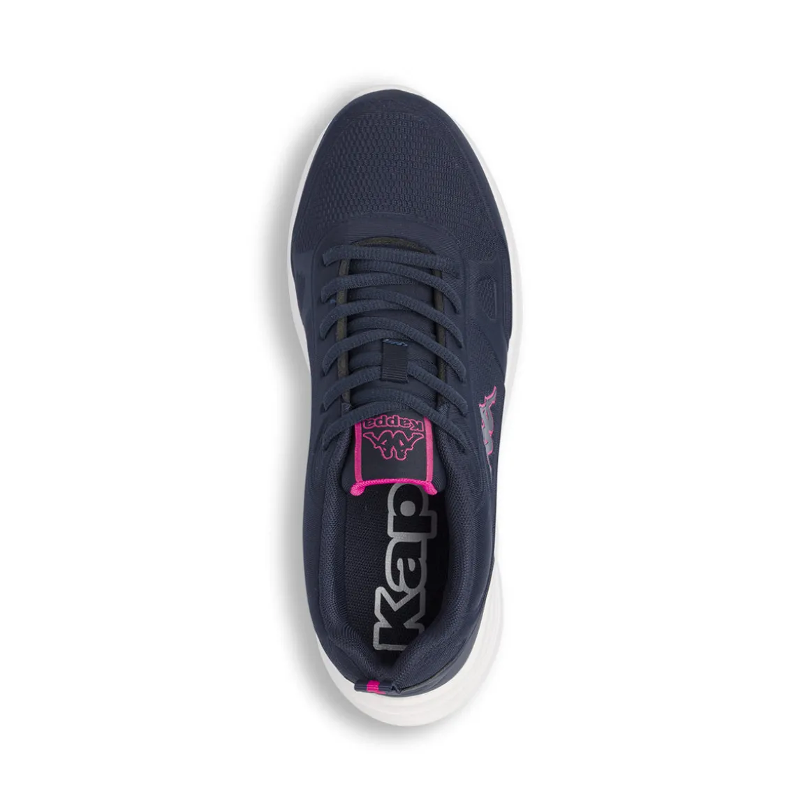 Sneakers da Donna Blu con Dettagli Fucsia e Suola Bianca Kappa