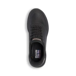 Sneakers da donna nere con dettagli oro rosa Skechers BOBS Slip-Ins