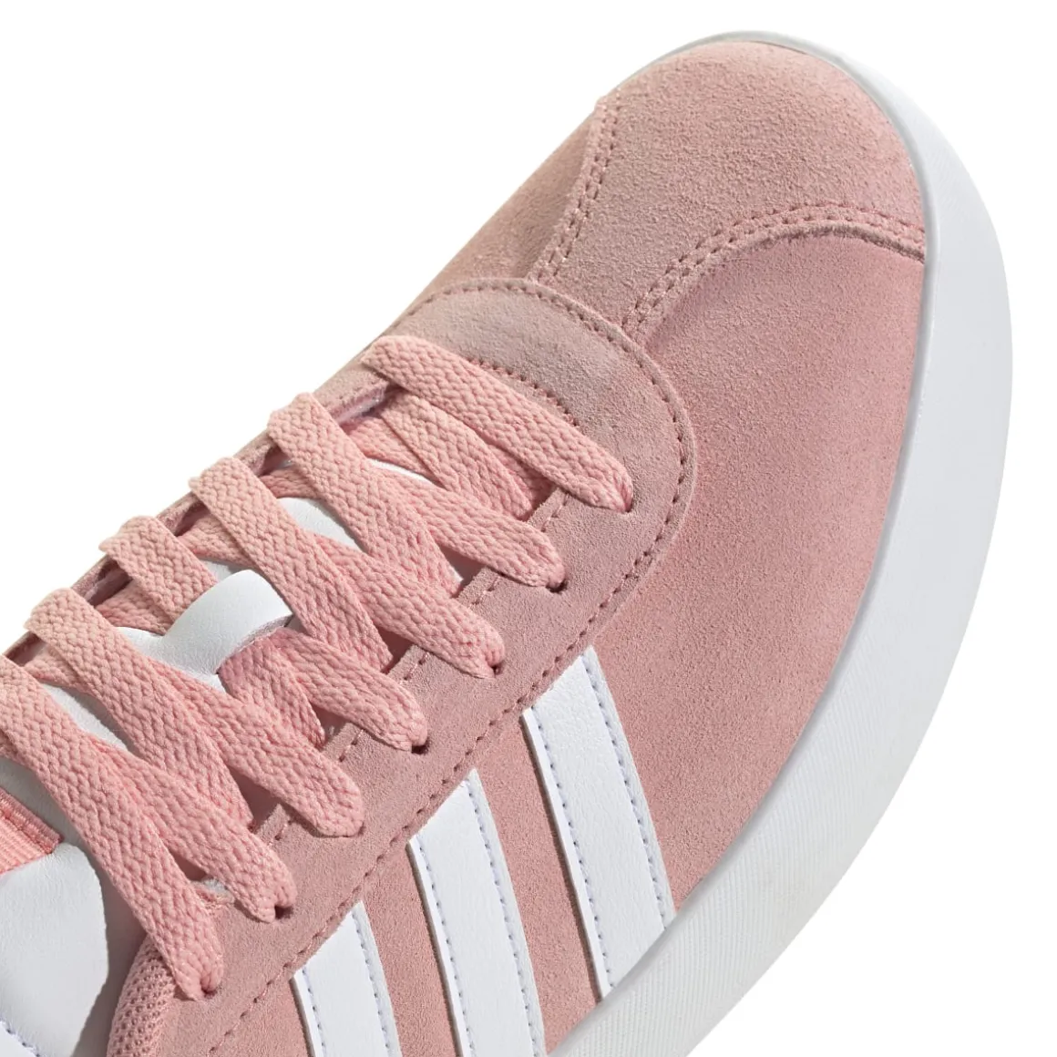 Sneakers da donna rosa in pelle scamosciata adidas VL Court 3.0