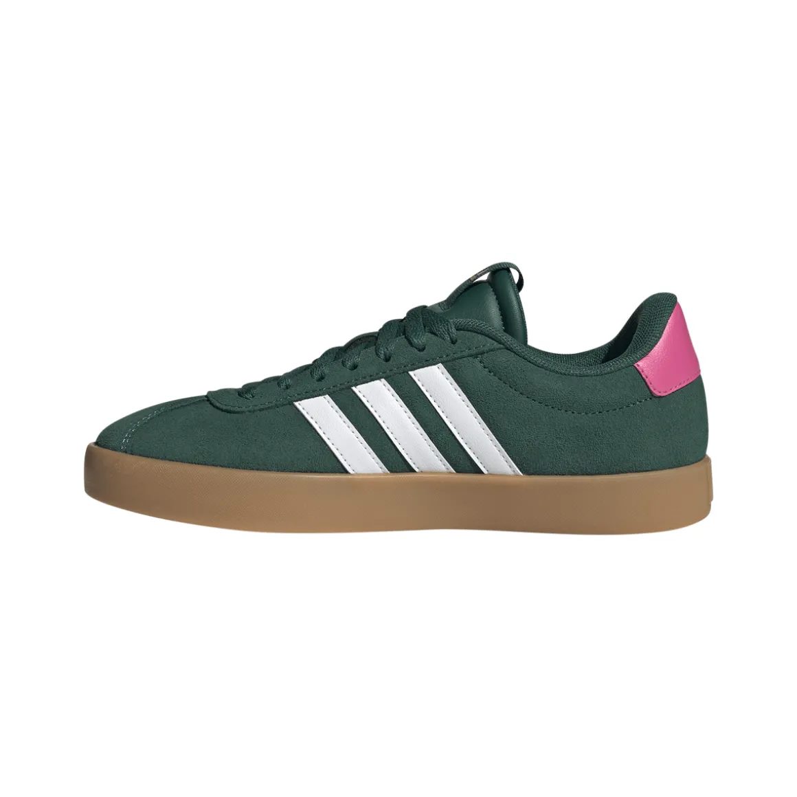 Sneakers da donna verde in pelle effetto scamosciato adidas VL Court 3.0
