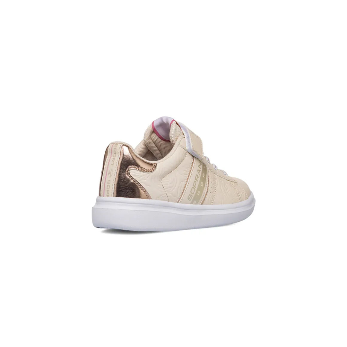 Sneakers da ragazza beige con dettagli laminati Soprani Sport