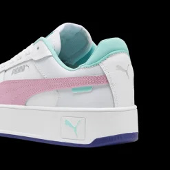Sneakers da ragazza bianche con dettagli multicolor Puma Carina Street