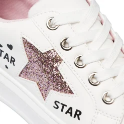 Sneakers da ragazza bianche con dettaglio glitter Dieci Baci