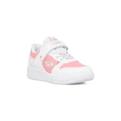 Sneakers da ragazza bianche con dettagli rosa e laminati Soprani Sport