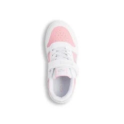 Sneakers da ragazza bianche con dettagli rosa e laminati Soprani Sport