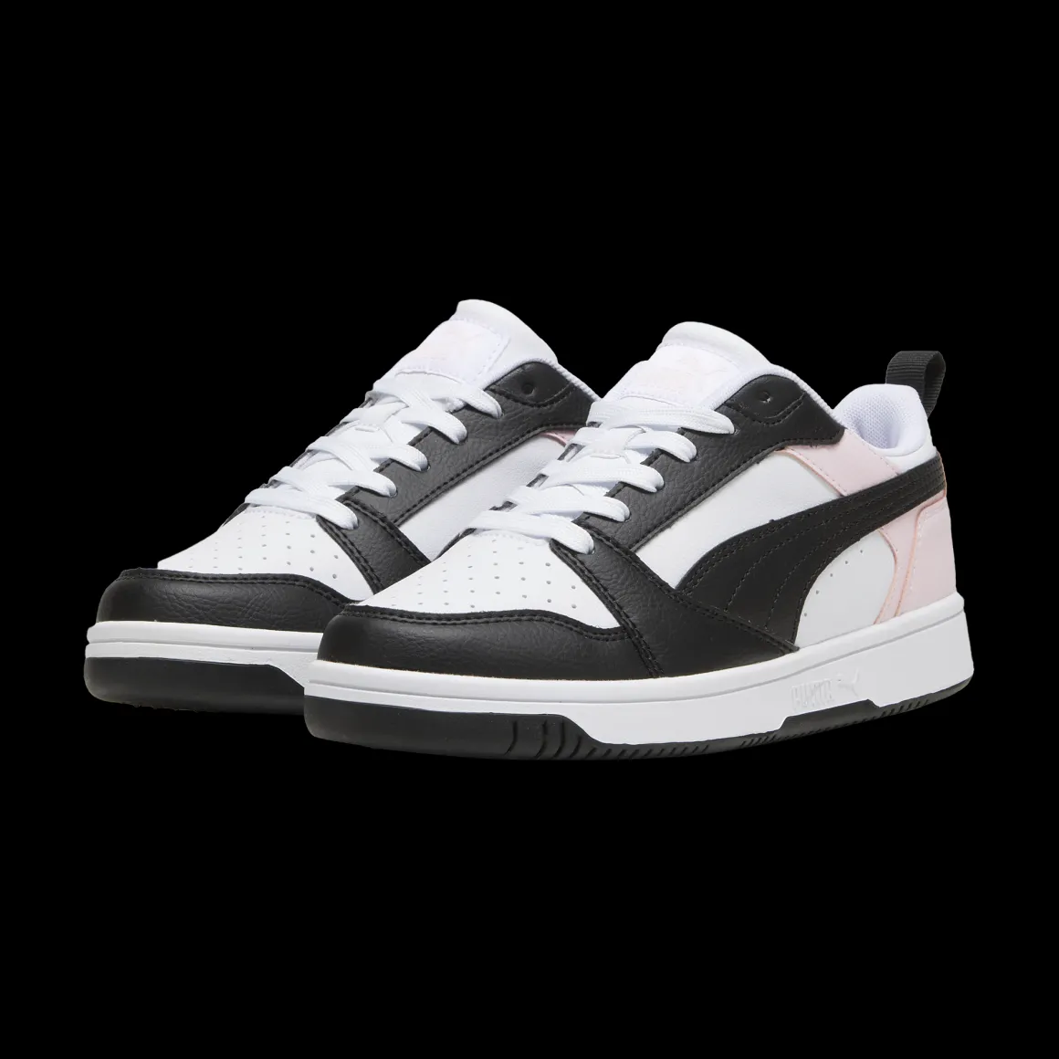 Sneakers da ragazza bianche e nere con dettagli rosa Puma Rebound V6