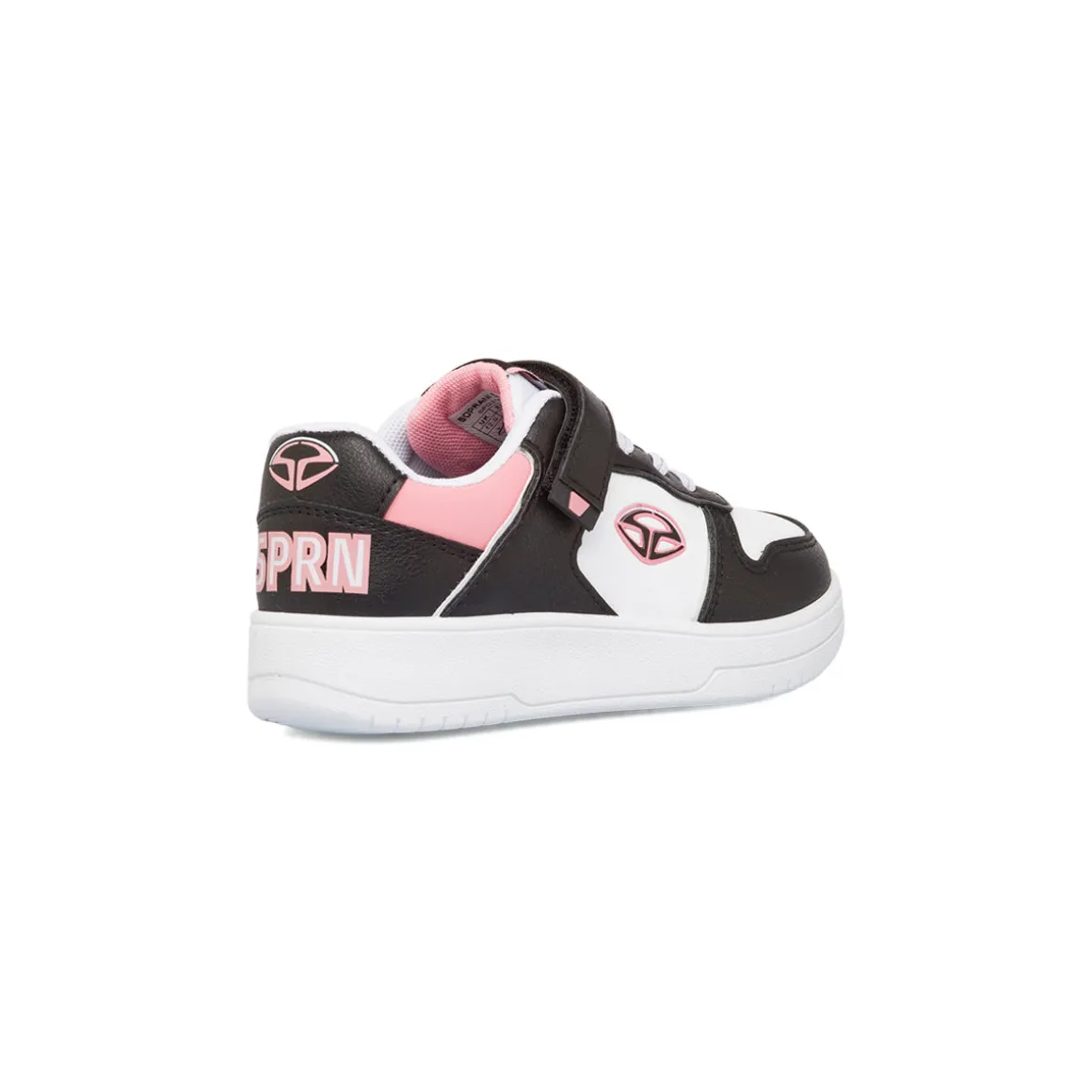 Sneakers da ragazza bianche con dettagli neri e rosa Soprani Sport