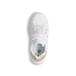 Sneakers da ragazza bianche con stampe e glitter Le scarpe di Alice