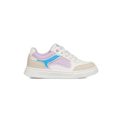 Sneakers da ragazza bianche e lilla Dieci baci