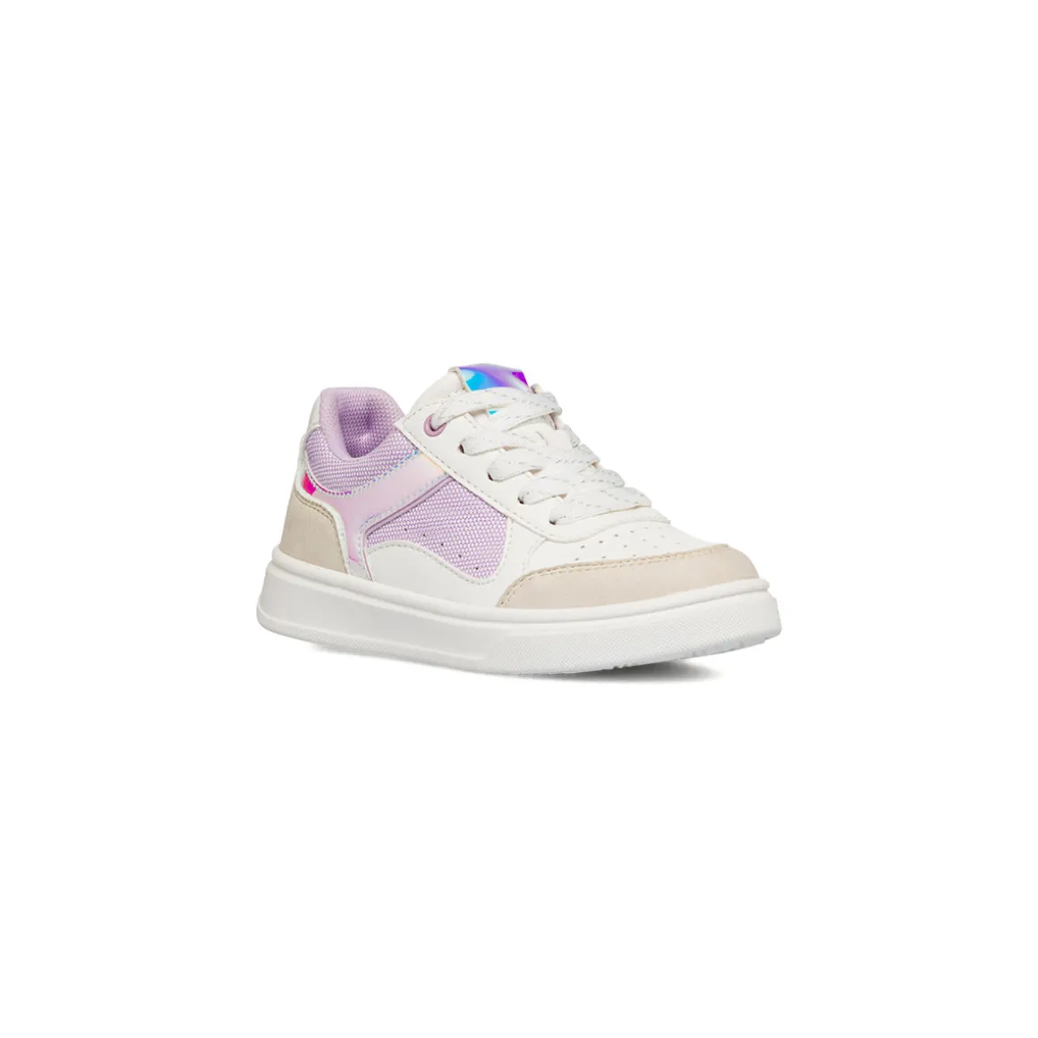 Sneakers da ragazza bianche e lilla Dieci baci