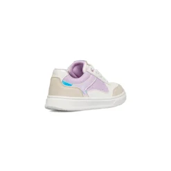 Sneakers da ragazza bianche e lilla Dieci baci