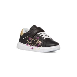 Sneakers da ragazza nere con stampe e glitter Le scarpe di Alice