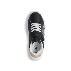 Sneakers da ragazza nere con stampe e glitter Le scarpe di Alice