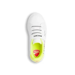 Sneakers da ragazzo bianche con dettagli e stampa Ducati