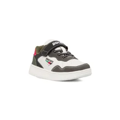 Sneakers da ragazzo bianche e grigie con logo Ducati