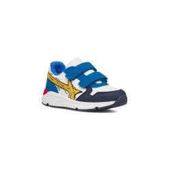 Sneakers da ragazzo bianche e blu con dettaglio Space Boy