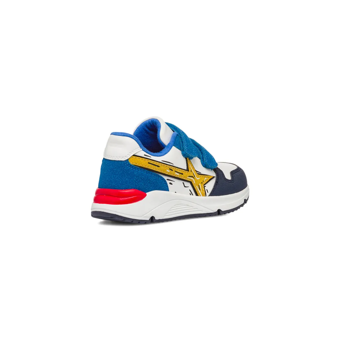 Sneakers da ragazzo bianche e blu con dettaglio Space Boy