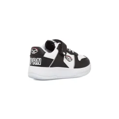 Sneakers da ragazzo bianche con dettagli neri e logo Soprani Sport