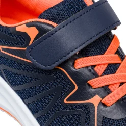 Sneakers da ragazzo blu con dettagli arancioni Jog