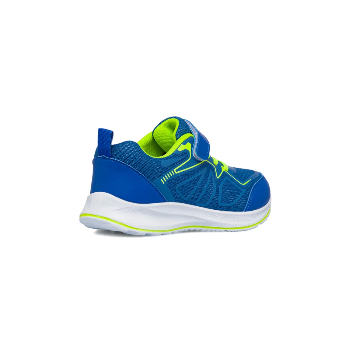 Sneakers da ragazzo blu con dettagli verde lime Jog