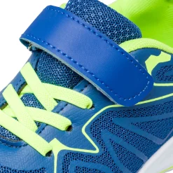 Sneakers da ragazzo blu con dettagli verde lime Jog