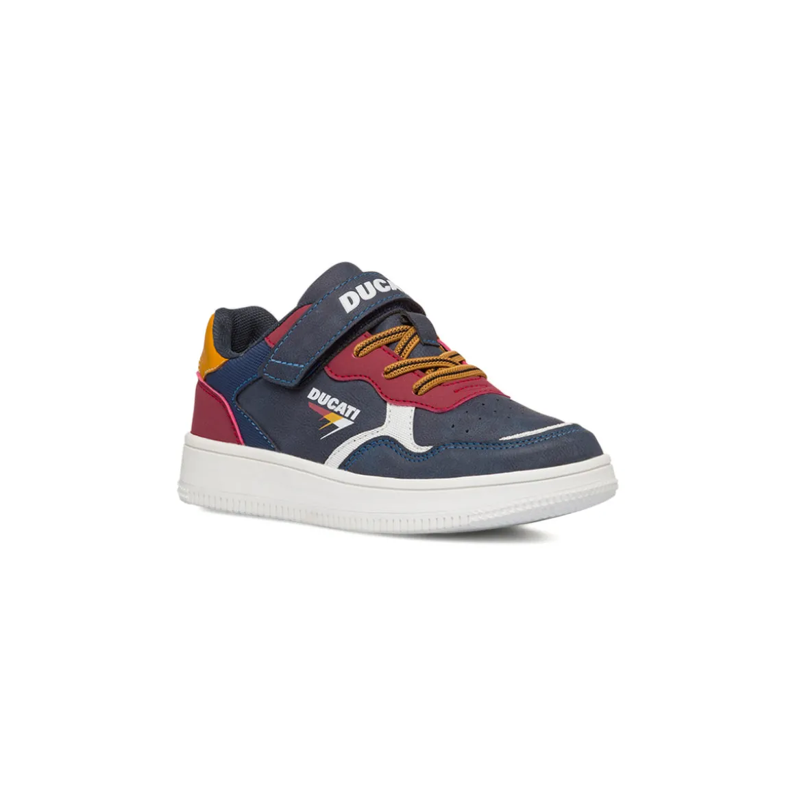 Sneakers da ragazzo blu navy con logo Ducati