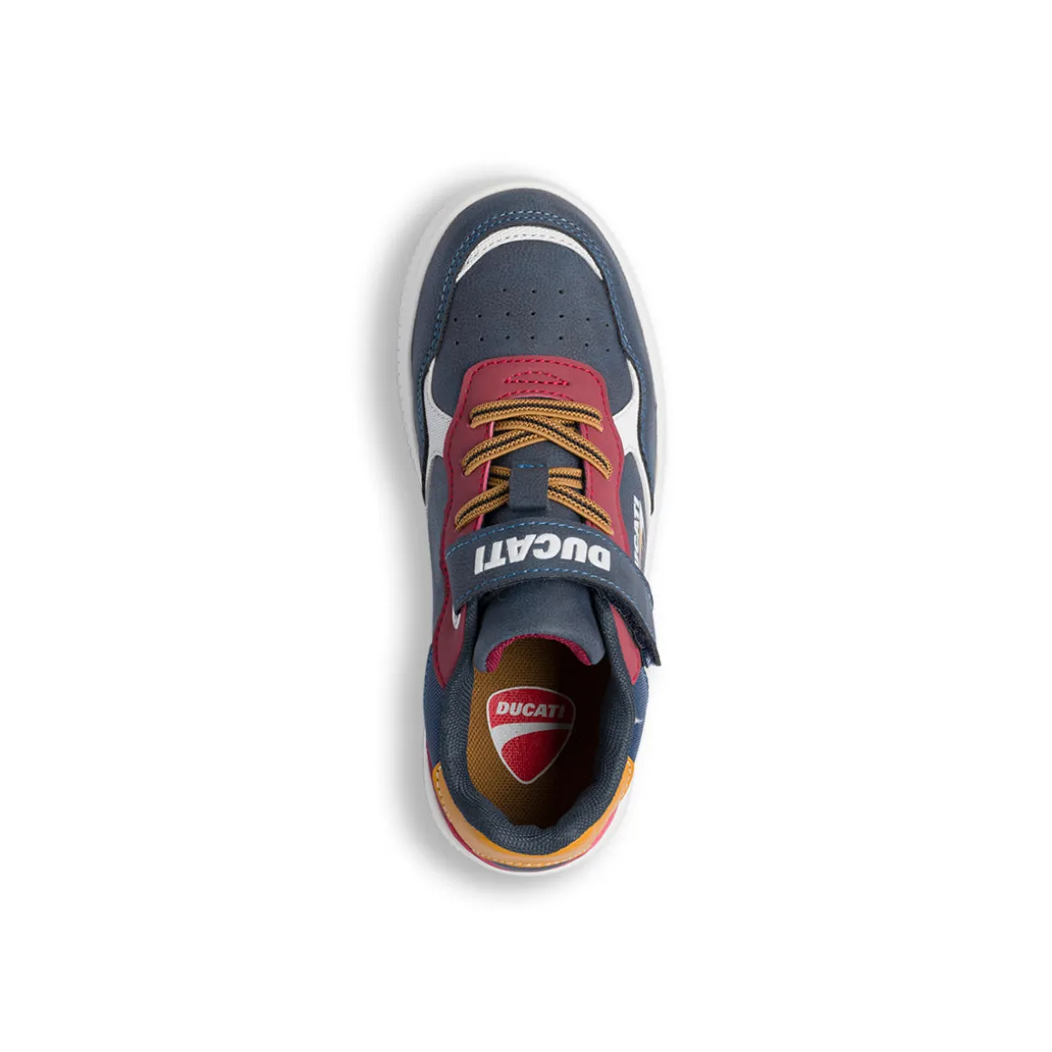 Sneakers da ragazzo blu navy con logo Ducati