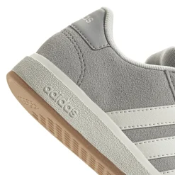 Sneakers da ragazzo e ragazza grigie in pelle effetto scamosciato adidas Grand Court 00s