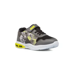 Sneakers da ragazzo grigie e gialle con luci Batman