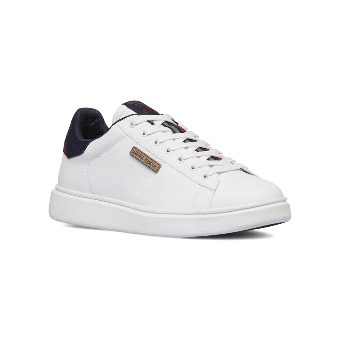 Sneakers da uomo bianche con logo Nautica Jeans