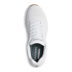 Sneakers da uomo bianche con suola ad aria Skechers Uno