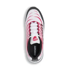Sneakers da Uomo Bianche con Dettagli Rossi e Neri Suola Ammortizzata Ducati