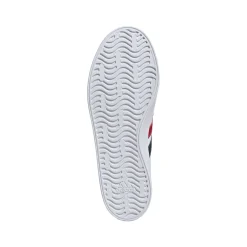 Sneakers da uomo bianche con dettagli blu e rossi adidas VL Court 3.0