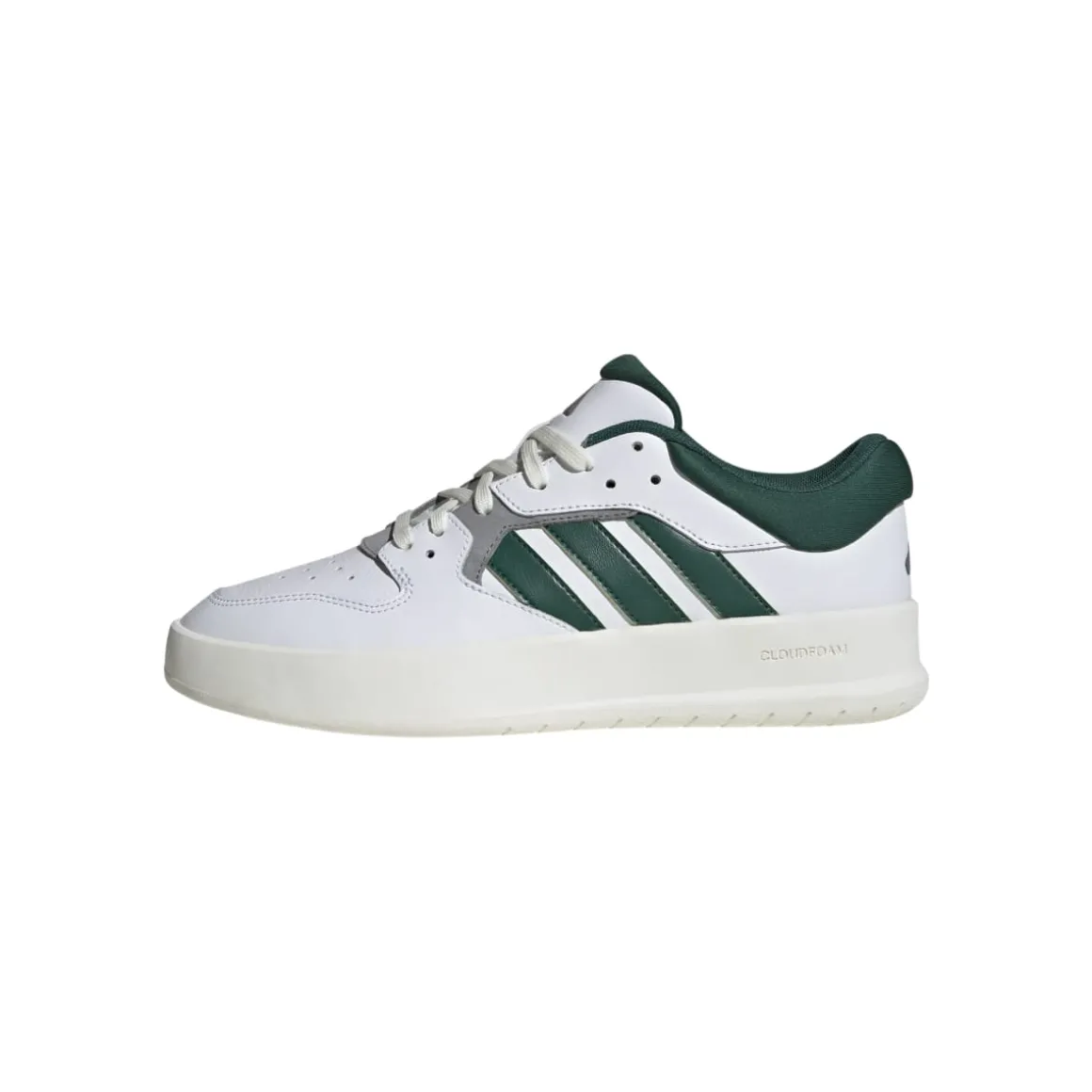 Sneakers da uomo bianche e blu con logo adidas Court 24