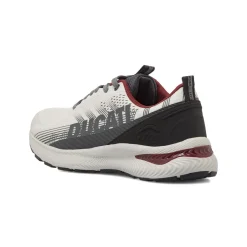 Sneakers da Uomo Bianche con Dettagli Neri e Bordeaux Ducati