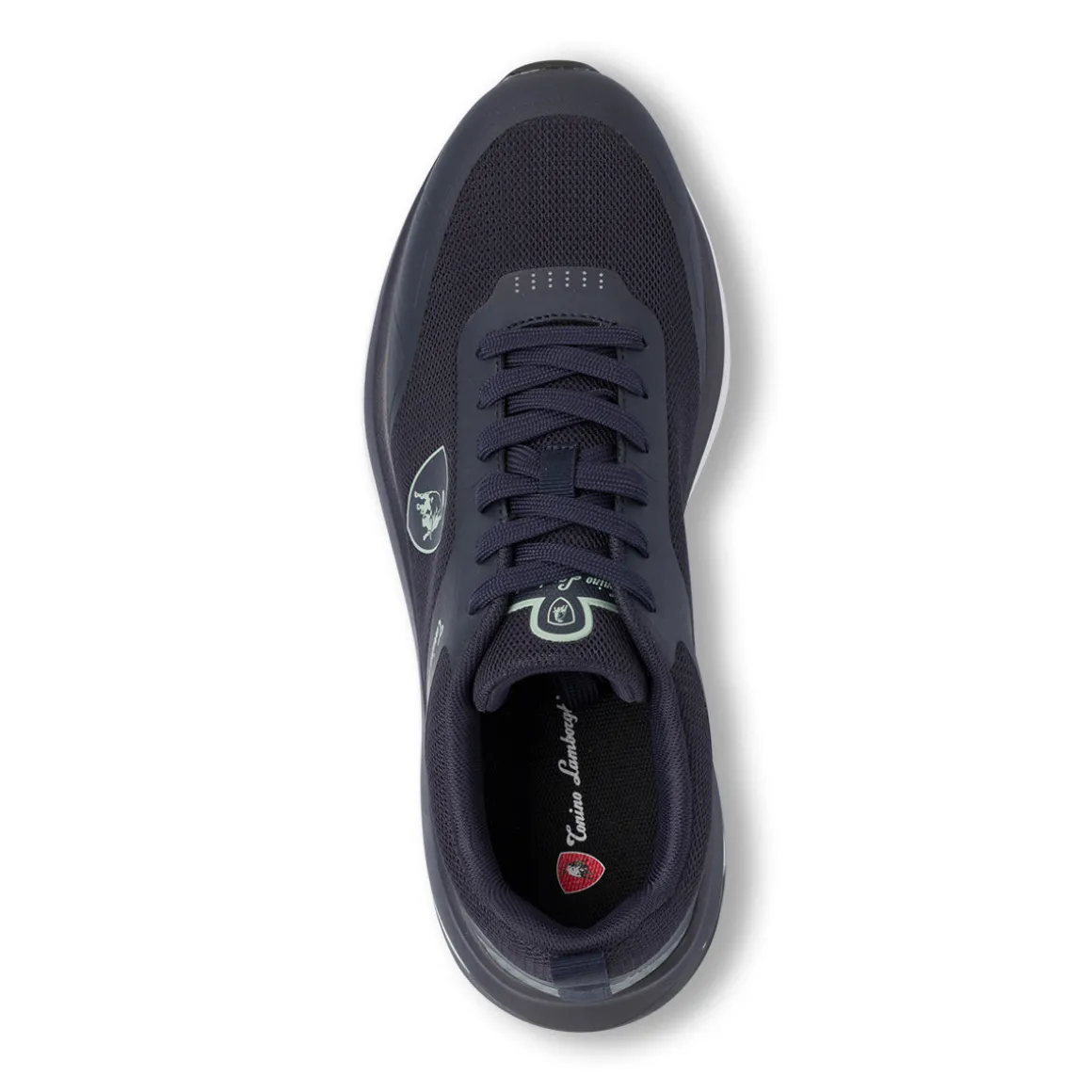 Sneakers da uomo blu con logo e dettagli grigi Tonino Lamborghini