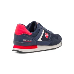 Sneakers da uomo blu con dettagli rossi e bianchi Ducati