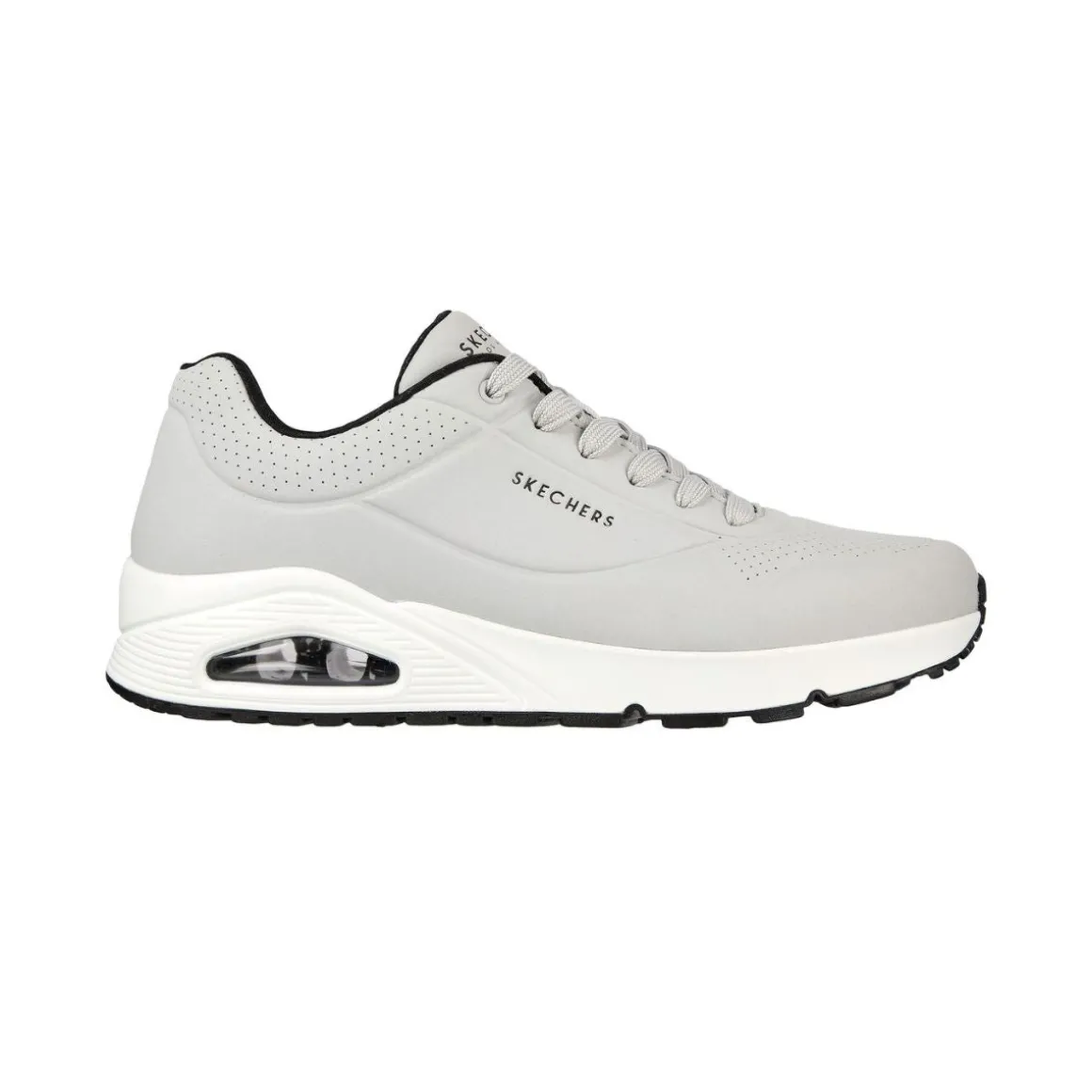 Sneakers da uomo grigie con suola ad aria Skechers Uno